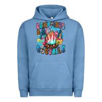 Pigment Pebble Blue campfires and coctails Urban Hoodie - Zillion Design Studio