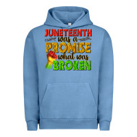 Pigment Pebble Blue juneteenth was a promise what was broken Urban Hoodie - texasbilliewilder