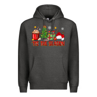 Charcoal Heather 'tis the season christmas Premium Hoodie - Zillion Design Studio