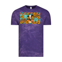 Cloud Purple Fall cow Vintage Tee - Artiststas