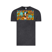 Vintage Black Fall cow Vintage Tee - Artiststas