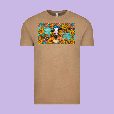 Fall Cow Vintage Tee Designed By Artiststas
