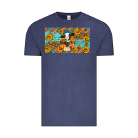 Vintage Denim Fall cow Vintage Tee - Artiststas