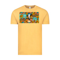 Vintage Mustard Fall cow Vintage Tee - Artiststas