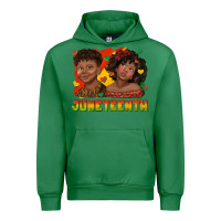 Emerald juneteenth with afro black kids Urban Hoodie - texasbilliewilder