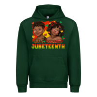 Forest Green juneteenth with afro black kids Urban Hoodie - texasbilliewilder