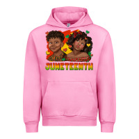 Fuchsia Pink juneteenth with afro black kids Urban Hoodie - texasbilliewilder