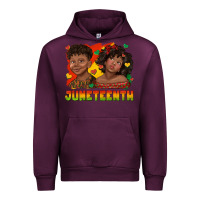 Mauve Wine juneteenth with afro black kids Urban Hoodie - texasbilliewilder