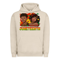 Pigment French Oak juneteenth with afro black kids Urban Hoodie - texasbilliewilder
