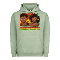 Pigment Oil Green juneteenth with afro black kids Urban Hoodie - texasbilliewilder