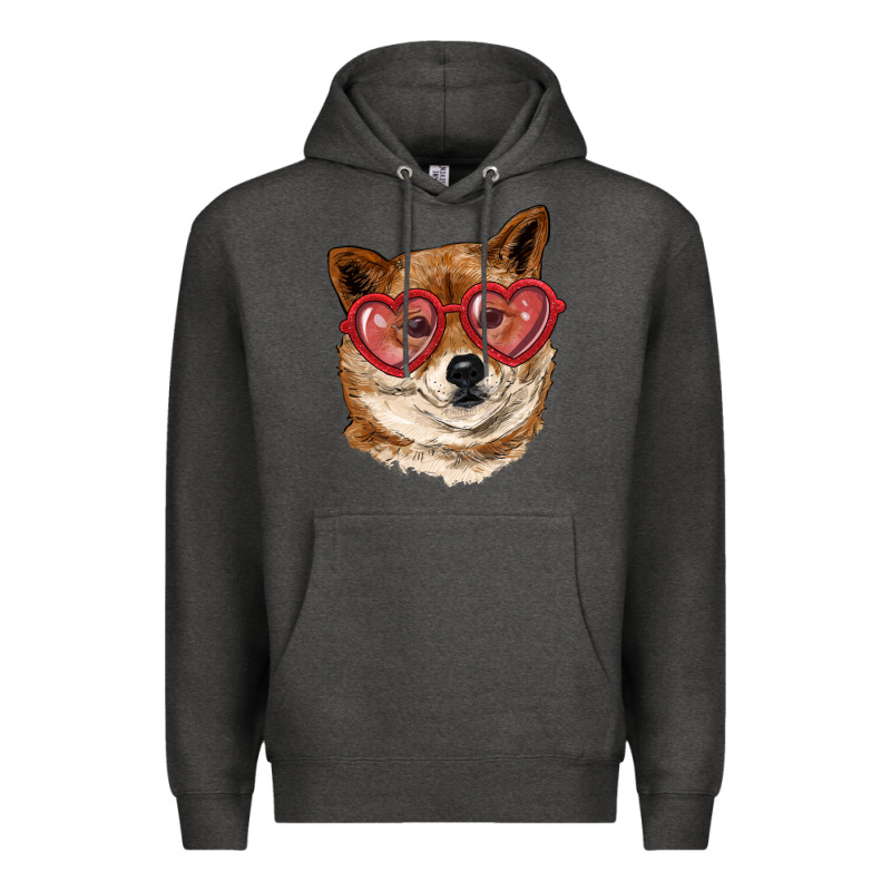 Shiba Inu With Love Glasses Premium Hoodie by RanaPortraitStore | Teevron
