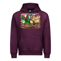 Mauve Wine happy easter rooster chicken and chick Urban Hoodie - RanaPortraitStore