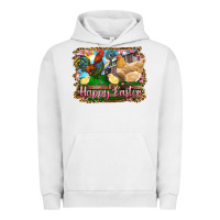 Pigment Lunar Rock happy easter rooster chicken and chick Urban Hoodie - RanaPortraitStore