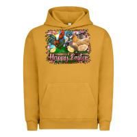 Pigment Peanut Butter happy easter rooster chicken and chick Urban Hoodie - RanaPortraitStore