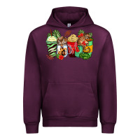 Mauve Wine tiger coffee cups Urban Hoodie - Zillion Design Studio