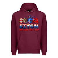 Burgundy boom bitch get out the way Premium Hoodie - texasbilliewilder