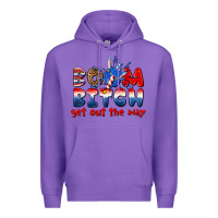 Purple boom bitch get out the way Premium Hoodie - texasbilliewilder