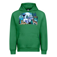 Emerald wolf coffee cups Urban Hoodie - Zillion Design Studio