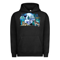 Pigment Black wolf coffee cups Urban Hoodie - Zillion Design Studio