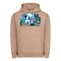 Pigment Burro wolf coffee cups Urban Hoodie - Zillion Design Studio