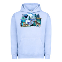 Pigment Grape Ice wolf coffee cups Urban Hoodie - Zillion Design Studio