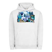 Pigment Lunar Rock wolf coffee cups Urban Hoodie - Zillion Design Studio
