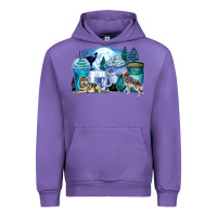 Tulip wolf coffee cups Urban Hoodie - Zillion Design Studio