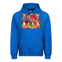 Cobalt Happy Easter Roosters Urban Hoodie - RanaPortraitStore