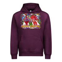 Mauve Wine Happy Easter Roosters Urban Hoodie - RanaPortraitStore