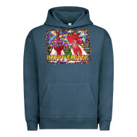 Pigment Midnight Navy Happy Easter Roosters Urban Hoodie - RanaPortraitStore