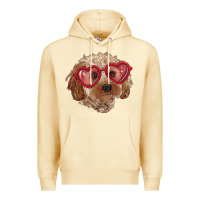 Pina Colada toy poodle with love glasses Premium Hoodie - RanaPortraitStore