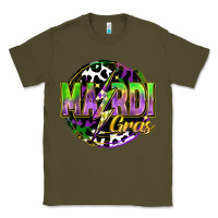 Army Green mardi gras lightning Classic Tee - FaDigitalArtStudio