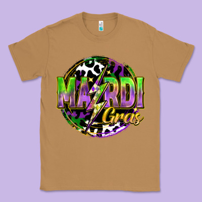 Mardi Gras Lightning Classic Tee Designed By Fadigitalartstudio
