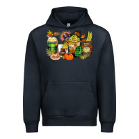 Navy thanksgiving coffee cups Urban Hoodie - Zillion Design Studio