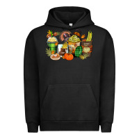 Pigment Black thanksgiving coffee cups Urban Hoodie - Zillion Design Studio