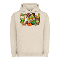 Pigment French Oak thanksgiving coffee cups Urban Hoodie - Zillion Design Studio