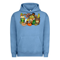 Pigment Pebble Blue thanksgiving coffee cups Urban Hoodie - Zillion Design Studio