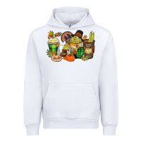 White thanksgiving coffee cups Urban Hoodie - Zillion Design Studio