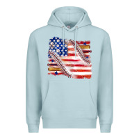 Blue Mist baseball american flag Premium Hoodie - texasbilliewilder