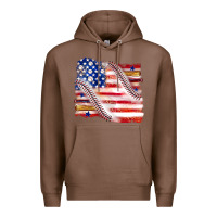 Chestnut baseball american flag Premium Hoodie - texasbilliewilder