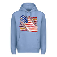 Colony Blue baseball american flag Premium Hoodie - texasbilliewilder