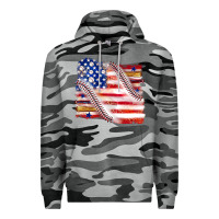 Slate Camo baseball american flag Premium Hoodie - texasbilliewilder