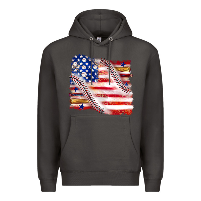 Baseball American Flag Premium Hoodie by texasbilliewilder | Teevron