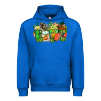 Cobalt t rex coffee cups Urban Hoodie - Zillion Design Studio
