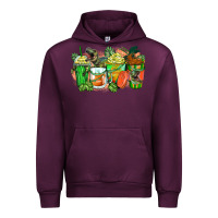 Mauve Wine t rex coffee cups Urban Hoodie - Zillion Design Studio