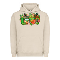 Pigment French Oak t rex coffee cups Urban Hoodie - Zillion Design Studio