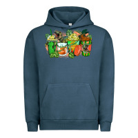 T Rex Coffee Cups Urban Hoodie | Teevron