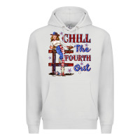 Dove Grey chill the fourth out 4th july Premium Hoodie - texasbilliewilder
