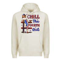 Oatmeal Heather chill the fourth out 4th july Premium Hoodie - texasbilliewilder
