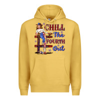 Antique Gold chill the fourth out 4th july Premium Hoodie - texasbilliewilder